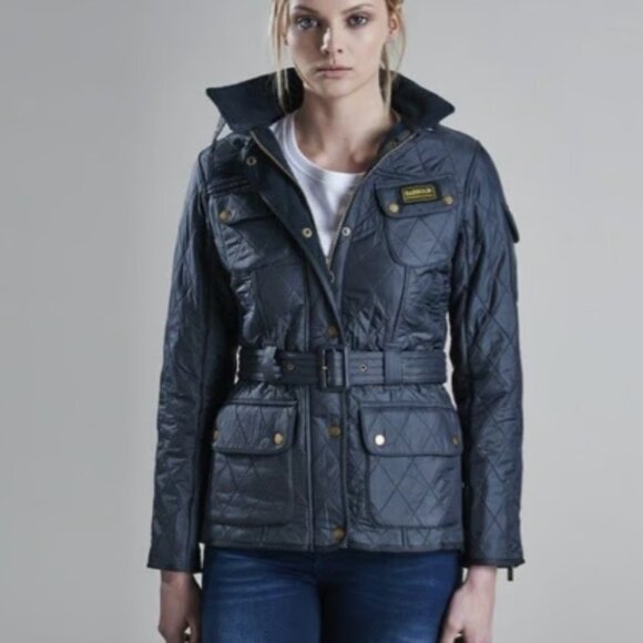 Barbour International Women's Quilted Jacket USA Sz 4 - Picture 1 of 11